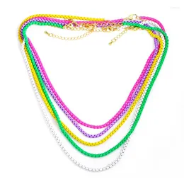 Chains Boho Candy Color Necklace For Women Clavicle Chain Lady Naked DIY Korean Fashion Summer Statement Accessories Jewelry Gift