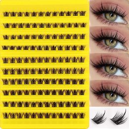 120 Clusters Lashes D Curl Individual Lash Clusters False Eyelashes Extension Natural Look Reusable