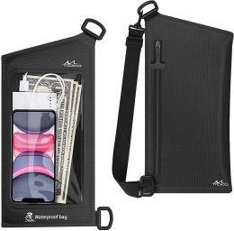 Covers MoKo Waterproof Phone Pouch Wallet Bag, IPX8 Adjustable Sling Chest Crossbody Bag for Men Women Nylon WaterResistant Dry Bag