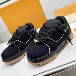 Luxury Brand Casual Shoe Designer Trainer Maxi Small Fat Ding Men's and Women's Sneakers Fashion Leather Donkey Brand Double Sneakers B22 35-45 H49