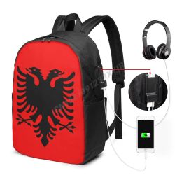 Backpacks Backpack ALBANIA Flag Albanian Country Map IT'S IN MY DNA Student Schoolbag Travel Casual Laptop Back Pack Unisex