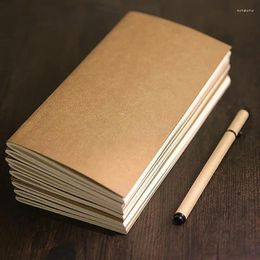 2Pcs 72 Page Vintage Travel Journal Kraft Paper Handmade Notebook DIY Diary Office School Note Book Blank Drawing