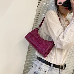 Shoulder Bags French Bag Crocodile Pattern One-shoulder Portable Underarm Trend Chain Female Simple