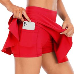 Cloud Hide Fiess Tennis Skirts Badminton Golf S-XXXL Skirt High Waist Shorts Women Athletic Running Sport Girls Pleated Skorts