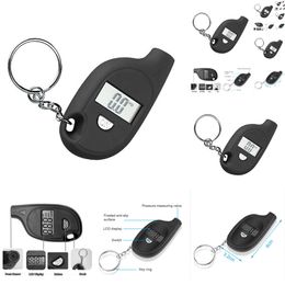 Mini Keychain Style Tire Gauge Digital LCD Display 2-150 PSI Tyre Air Pressure Tester Meter for Car Auto Motorcycle Tool GPS