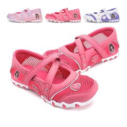 Sandals 2024 New Summer High Quality Non-slip Children Shoes Girls Fashion Sandals Cartoon Princess Sandals Kids Flat 240419