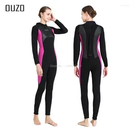 Women's Swimwear Women 3MM Neoprene Wetsuit One-piece Warm Snorkelling Winter Swimming Surfing Diving Suit Long Sleeves Cold Proof Ladies