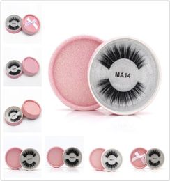 3D Faux Mink Eyelashes False Mink Eyelashes 3D Silk Protein Lashes 100 Handmade Natural Fake Eye Lashes With Gift Box 24 style DH2456572