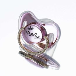 Pacifiers# MIYOCAR Lovely Luxuriou bling Custom baby pacifiers with name Adorned with Elegant Rhinestones for boy girl 0-6 Months6-18 ML2403