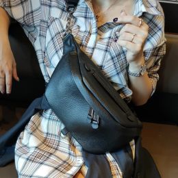 Bags Women Crossbody Shoulder Bag Genuine Leather Brand Designer Casual Female Chest Bags 2022 New Soft Travel Waist Bags