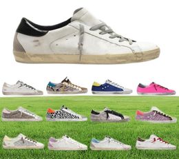 Sneakers Super Star Sneakers Metallic Casual Shoes Classic Doold Dirty Shoe Snake Skin Heel Suede Cream Sole Women Man White4422613