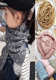 Whole Girl039s Kids Star Pentagram Warm Shawl Autumn Winter Gift s Stole Soft Scarf N83Y 7FYA7579182