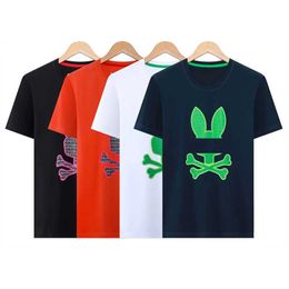 Psychological Bunny Shirt Summer Mens Tshirt Rabbit Print Short Sleeve Couple Tee Cotton Business T-shirt Psyco Tees 3xl 9mwr