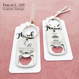 Personalised Wedding Gifts For Guests Baptism Party Favour Keychain Bottle Opener Key Holder Communion Custom Souvenir 240407