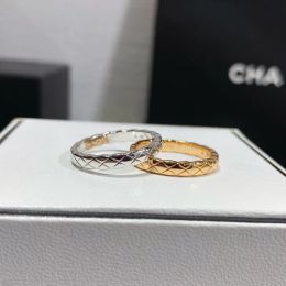 Rings designer ring luxury designer rings for women men Rhombus pattern rings gold letters fashion couple rings engagement trendy holida
