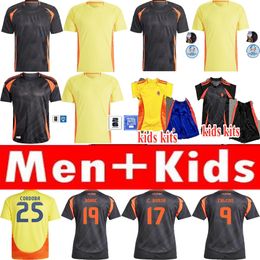 ColOMbiA JAMES Top quality Soccer Jerseys Kids man Kit 2025 CoLUmBIa National Team Football Shirt Home Away Set Camisetas 2024 Copa America D.VALOYES ARANGO C. CHUCHO