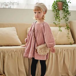 Girl's Dresses Dave Bella Girls Princess Dress Children New Baby 2023 Autumn Clothing Casual Fashion Cute Gentle Charm Outdoor Party d240423