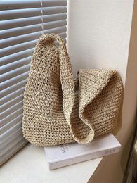 Totes Summer Beach Resort Fashion Straw-Woven Ladies Large-Capacity Shoulder Bag WIth Hand-Woven