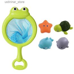 Sand Play Water Fun Baby Cute Animals Bath Toy Swimming Water LED Light Up Toys Soft Rubber Float Induction Luminous Frogs for Kids Play Funny Gifts L416
