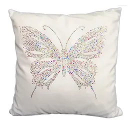 Pillow High Quality Diamond Decorative Cover Butterfly Pattern Pillowcase Soft Covers For Sofa Home Decor