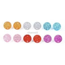 Other 20pcs 16mm 925 Silver Needles Stud Earrings Round Acrylic Helix Cartilage Tragus Lobe Ear Piercing Jewelry Accessories Wholesale 240419
