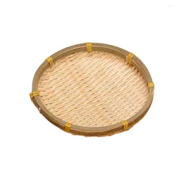 Dinnerware Sets Wall Basket Decor Bamboo Baskets Rattan Wicker Hanging Woven Drying Tray Decorations Round