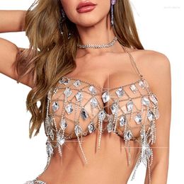 Belts Sexy Chest Chain Bra Lustrous Body Jewellery For Female Night Club Party Underwear