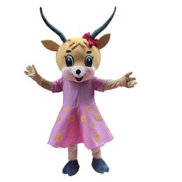 High quality Antelope Mascot Costumes Halloween Fancy Party Dress Cartoon Character Carnival Xmas Easter Advertising Birthday Party Costume Outfit