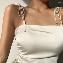 Camisoles & Tanks Strapless Beran Sexy Waist Trimming Elastic Strap Satin