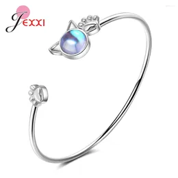 Link Bracelets Big Sale Lovely Style Real 925 Sterling Silver Bangle & Bracelet For Women Female Birthday Girl Gifts Super Cuter Jewelry