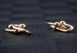 Women 18k Gold Earring Punk Party Jewellery Womens Small U Stud Dangle Earrings Charms Fine Jewellery On 8202360