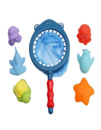 New Fashion Fishing Toys Sets Network Bag Pick up DuckFish Kids Toy Swimming Classes Play Bath Doll Water Spray Bath Toys6553749
