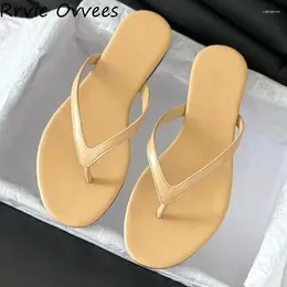 Slippers Leisure Minimalist Versatile Sandals Genuine Leather Solid Color Exposed Toe Flip Flops Summer Beach Vacation Comfortable Shoes