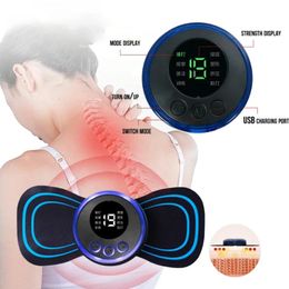 2024 EMS Mini Neck Massager Electronic Pulse Patch for Neck Massage Shoulder Neck Massager Foot Pad Sticker neck massager electronic pulse