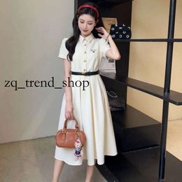 Designer Dresses Womens Luxury Women Dress Fashion Corseted College Style Frock Summer Letter Embroidery Wrap Skirt Two Colour 3 42