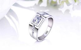 5CMT Solitaire Ring Solitaire male ring 925 sterling silver 0.5ct AAAAA cz stone Engagement Wedding Band Rings for men Luxury Party Jewellery d240419