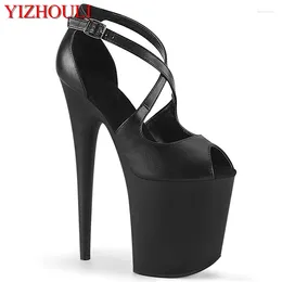 Dance Shoes 8 Inch Summer Sandals Pole For Parties And Nightclubs Cross Buckled Vamp 20 Cm High Heel Models Dancing