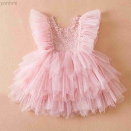 Girl's Dresses Ruffles Baby Girls Dress for Summer 1-5Yrs Backless Cute Toddler Kids Birthday Party Princess Dress Baby Holiday Casual Vestidos d240423