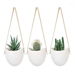 Vases Ceramic Hanging Ranch Simulation Fleshy Air Plant Flower Pot Wall Decoration Scenery Potted Nordic Home WSHYUFEI