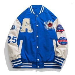 Men's Jackets American Retro Letter Embroidered Spring Coat Y2K Trend Baseball Uniform Couple Casual Street Loose Varsity Jacket