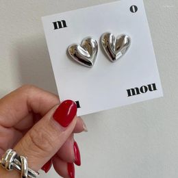 Stud Earrings INS 925 Sterling Silver Cute Love Heart For Woman Accessories Korean Fashion Jewellery Wedding Girls