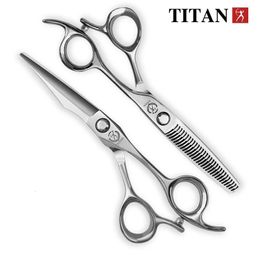 TITAN Professional hair scissors set hairdressing salon cutting tools barber shears 6.0inch 240418