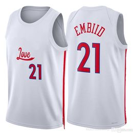 Joel Embiid Basketball Jersey Tyrese Maxey Jerseys Allen 3 Iverson Retro Stitched Basket Men City Sports Shirt Basket Breathable Vest