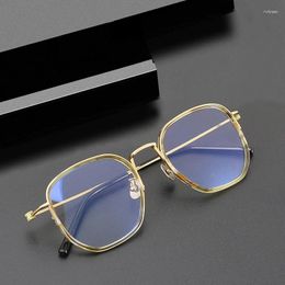 Sunglasses Frames Pure Titanium Men Eyeglasses Square Quality Handmade Glasses Retro Optical Myopia Reading Personalised Women Eyewear