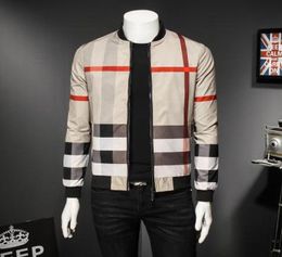 Mens Brand Jackets Active Stripe Printing Thin Coat Casual British Style Mens Clothes Autumn 4 Styles Asian Size M5XL8430566