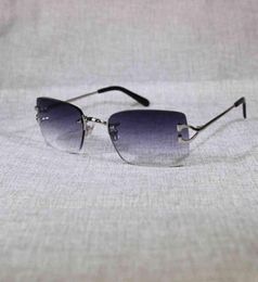 Vintage Rimless Sunglasses Men Metal Frame Clear Glasses Frame Square Shades for Women Summer Club Oculos Eyewear8918813