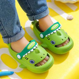 Slipper Summer Shark Slippers For Children Cold Slippers Indoor Non-Slip Soft Bottom Comfort Cute Baby Hole Shoes Boys Girls Home SlidesL2404