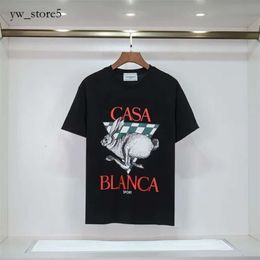 Mens T Shirt Designer Casa Blanca T Shirt Fashion Men Casual T-shirts Man Clothing Street T-shirts Tennis Club Casablanc Shirt Shorts Sleeve Clothes Luxury Shirt 1176