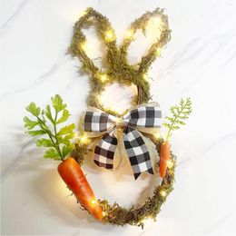 Decorative Flowers Happy Easter Wreath Spring Decorations Door Decor Front Christmas