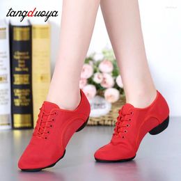 Dance Shoes Rubber Sole For Latin Woman Practise Teacher's Dancing Women Professional Modern Ballroom Snea